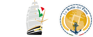 Logo Amerigo Vespucci Tour mondiale 2023-2025 Logo Le Rotte del Pane